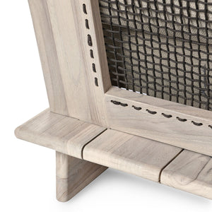 Livia Teak Outdoor Sectional in Soft Taupe