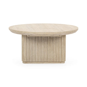 Vander Solid Wood Round Coffee Table with FSC Oak Veneer