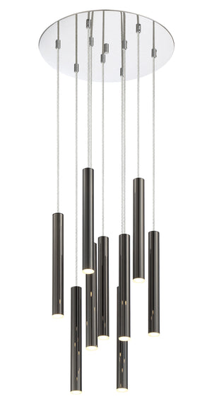 Forest 9 Light Island/Billiard in Chrome Finish