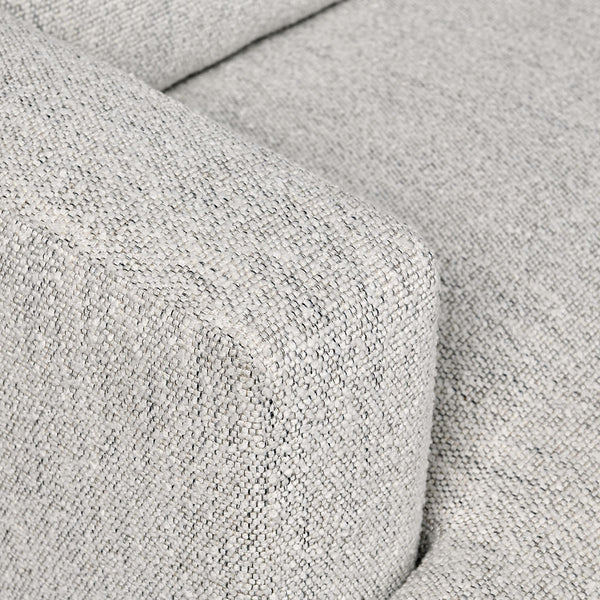 Ludwig Upholstered Sectional - Ivory with T-Cushion Design