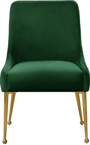 Irvin Dining Chair In Green Velvet