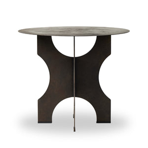 Round Side Table in Bronze Solid Iron