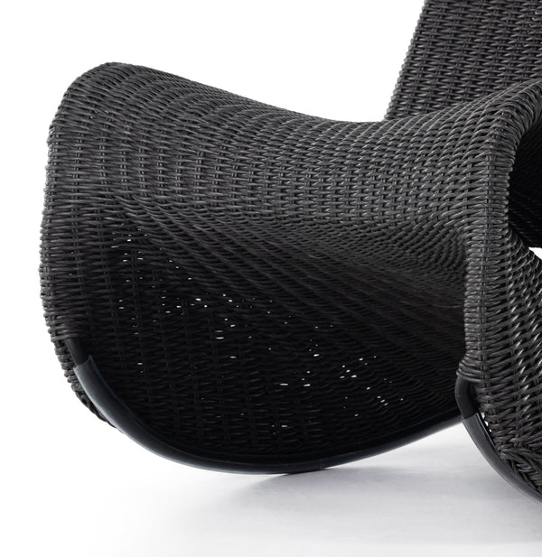 Portia Outdoor Rocking Chair In Coal