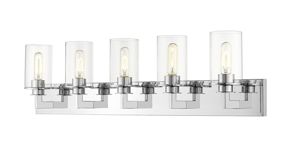 Savannah 5 Light Vanity in Chrome Finish