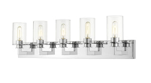 Savannah 5 Light Vanity in Chrome Finish