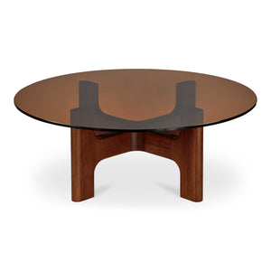 Luke Coffee Table with Amber Glass
