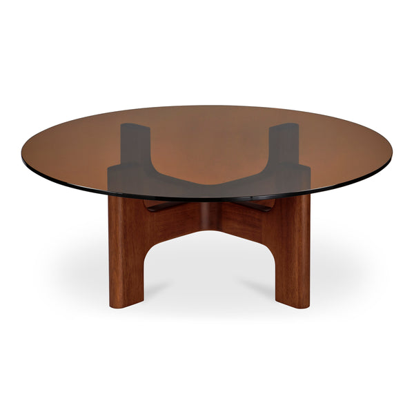 Luke Coffee Table with Amber Glass