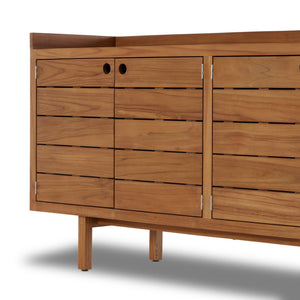 Lula Outdoor Sideboard - Natural Teak-FSC