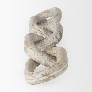 Alix 29.0L x 5.0W x 5.0H Beige Wooden Link Chain Decorative Object