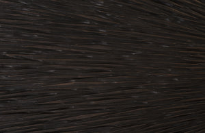 Chainsaw Dining Table with Glass, Chamcha Wood, Burnt Black, Black Iron U Legs