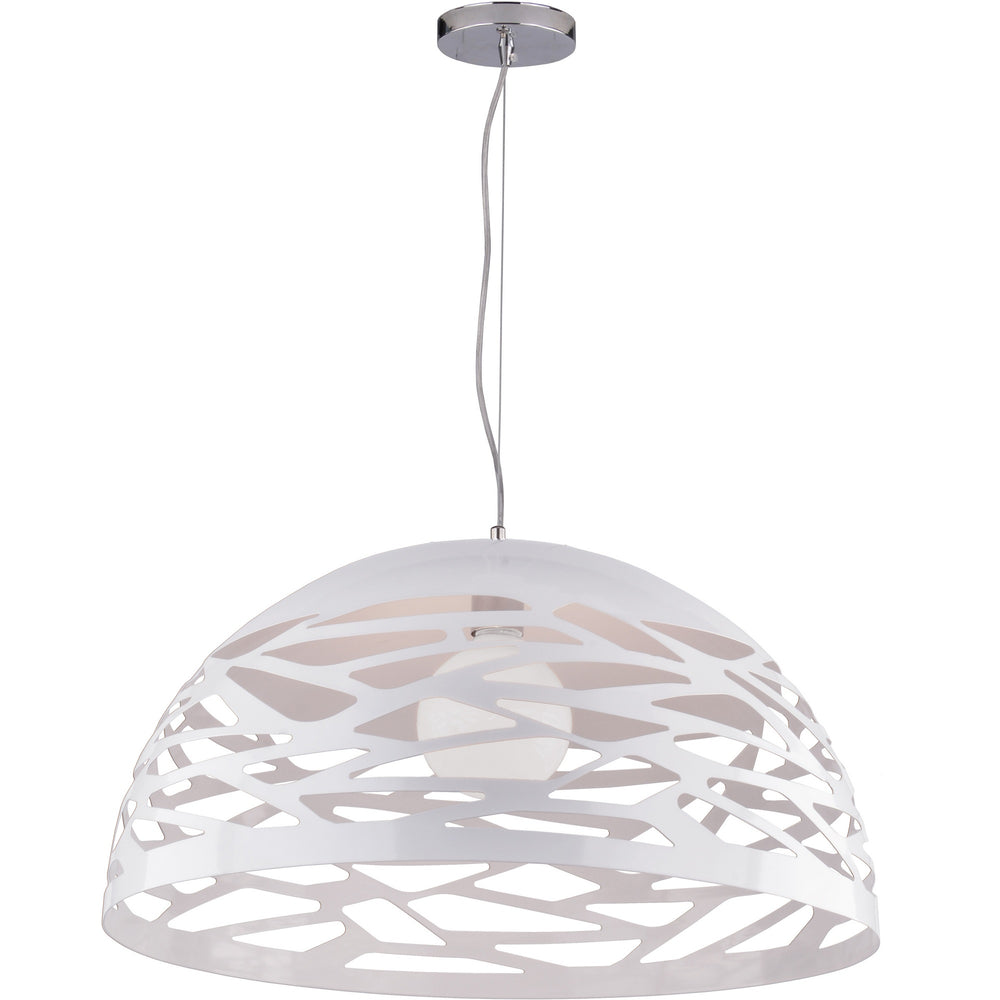 1Lt Pendant, Matte White Finish