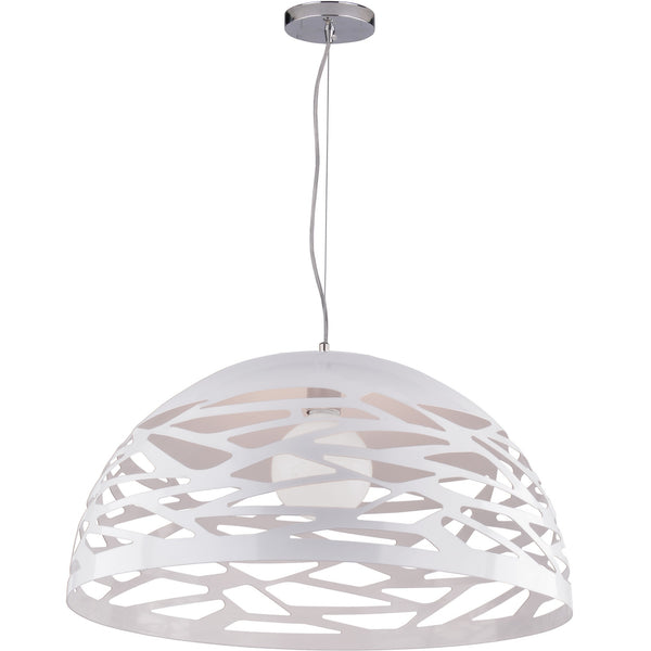1Lt Pendant, Matte White Finish