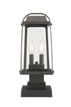 Millworks 2 Light Outdoor Pier Mounted Fixture in Oil Rubbed Bronze Finish