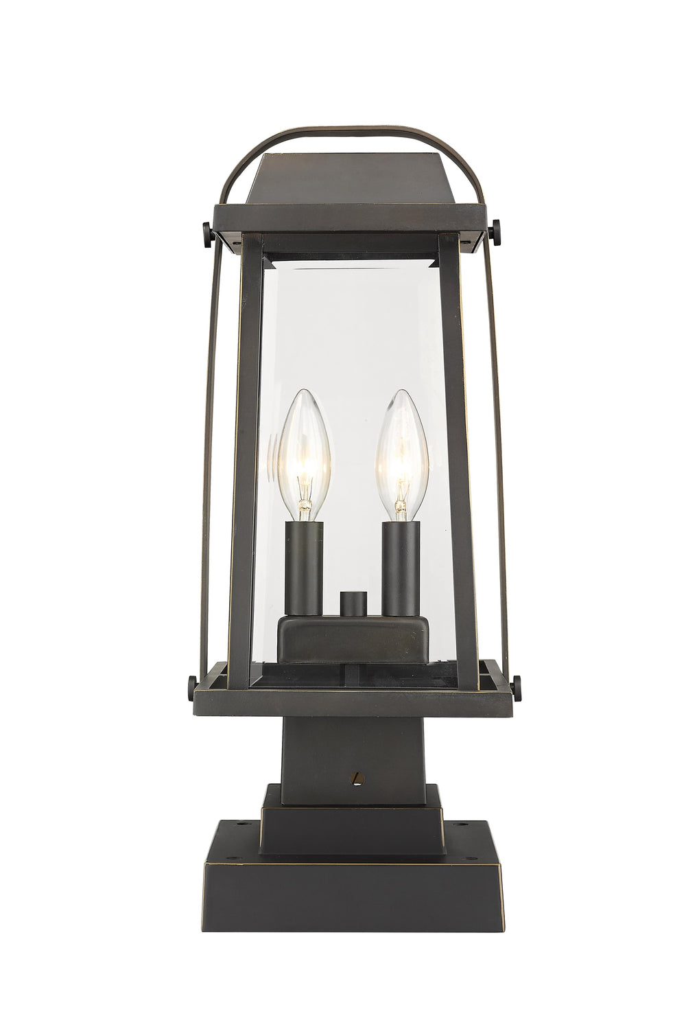 Millworks 2 Light Outdoor Pier Mounted Fixture in Oil Rubbed Bronze Finish