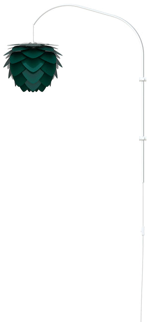 Aluvia Mini 1-Light Wall Lamp in Forest with White Wall Hanger