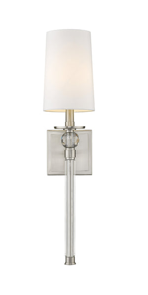 Mia 1 Light Wall Sconce in Brushed Nickel Finish