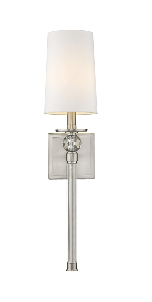 Mia 1 Light Wall Sconce in Brushed Nickel Finish