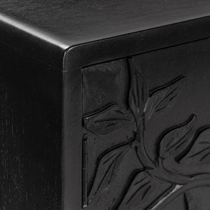 Albero Solid Wood 4Dr Buffet - Handcrafted Black Finish