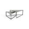 Burton Nesting Coffee Tables Set – Antique Nickel Finish