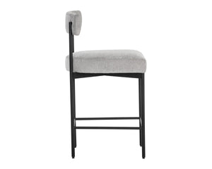 Seneca Counter Stool - Black - Polo Club Stone