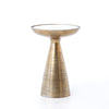 Marlow Mod Pedestal Table-Brushed Brass