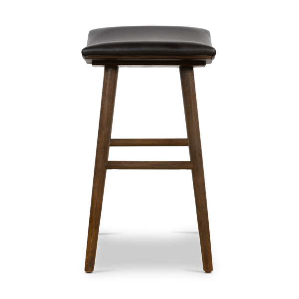 Union Saddle Stool In Dstrssd Blck In Counter