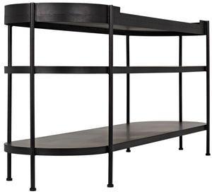 Cassio Console in Matte Black Industrial Steel