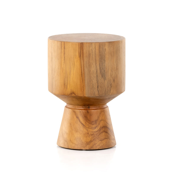 Jovie Outdoor End Table In Natural Teak