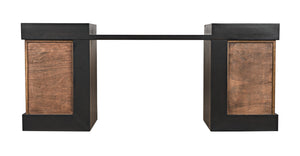 Bentley Dark Walnut and Ebony Executive Desk