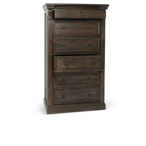Adelaide Solid Wood 6-Drawer Chest in Cocoa Brown