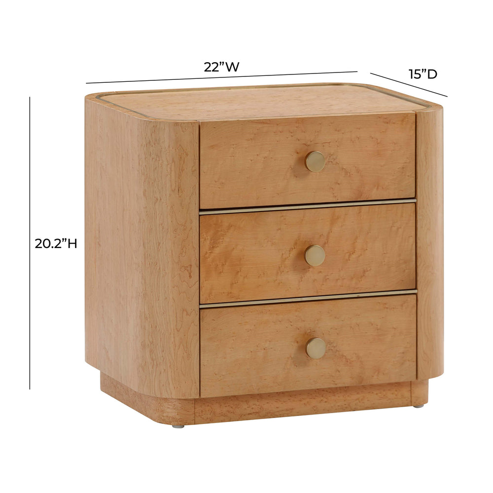 Abigail Natural Acacia Nightstand