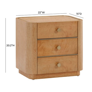 Abigail Natural Acacia Nightstand