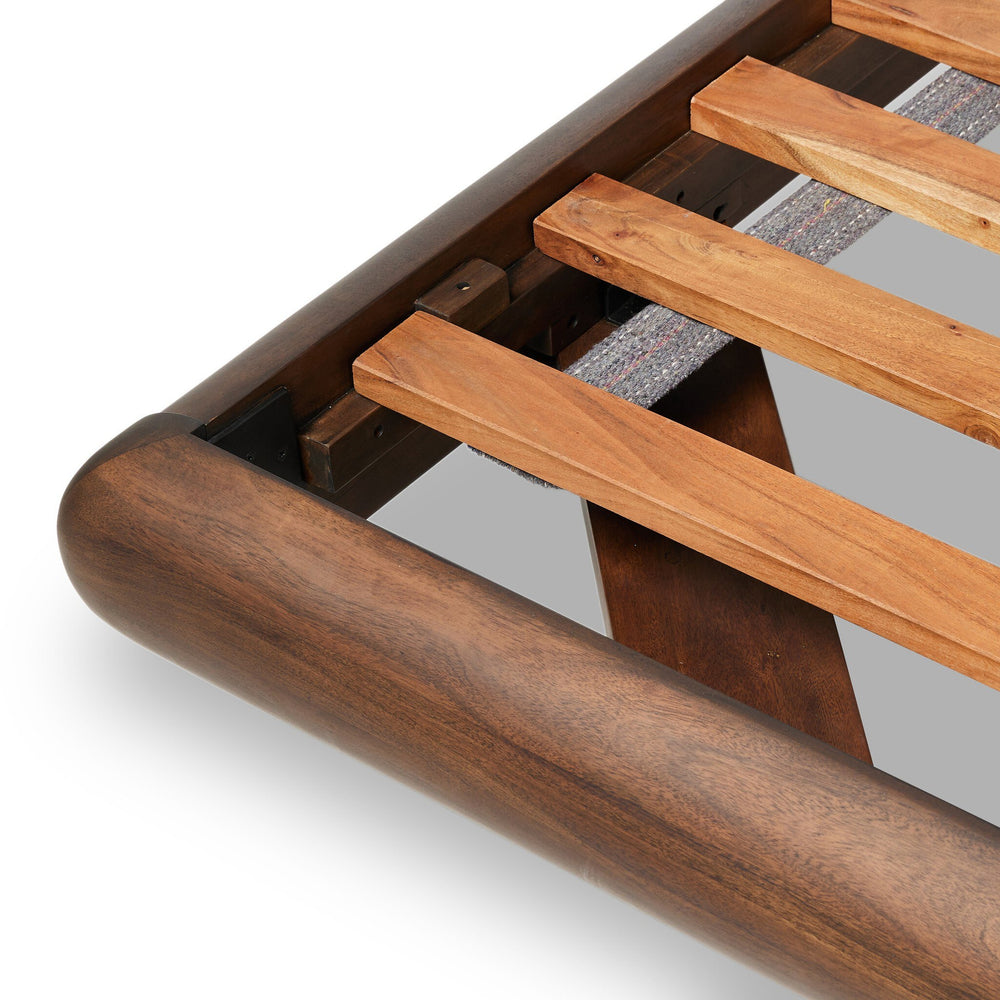 Nigel King Bed - Rustic Brown Acacia