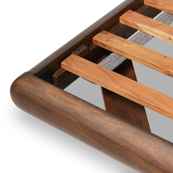 Nigel King Bed - Rustic Brown Acacia