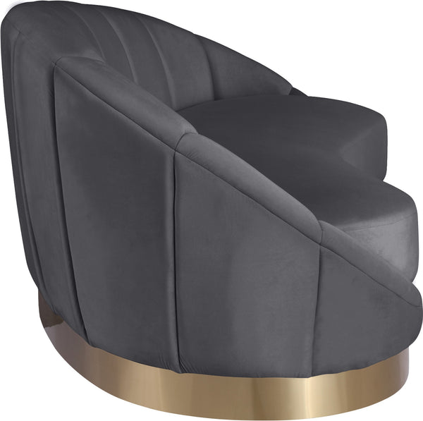Jesse Chaise In Grey Velvet