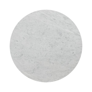Toli End Table In Italian White Marble