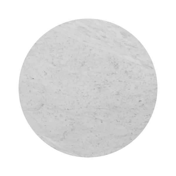 Toli End Table In Italian White Marble