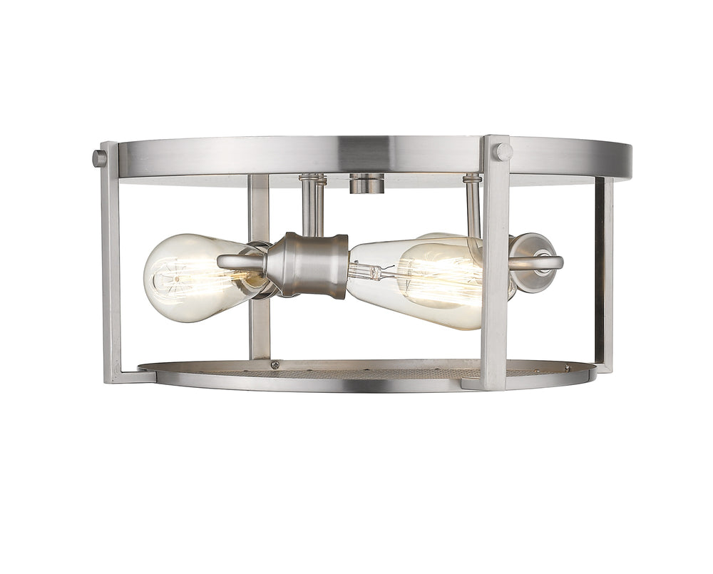 Halcyon 3 Light Flush Mount in Brushed Nickel Finish