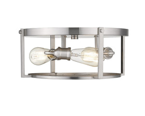 Halcyon 3 Light Flush Mount in Brushed Nickel Finish