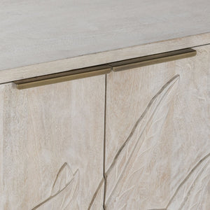 Ledro Solid Wood 4-Drawer Cabinet in Cream