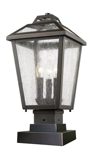 Bayland 3 Light Outdoor Pier Mount Light in Oil Rubbed Bronze Finish