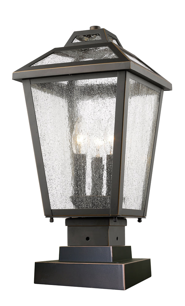 Bayland 3 Light Outdoor Pier Mount Light in Oil Rubbed Bronze Finish