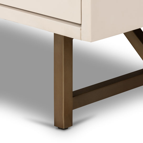 Van Rectangular Nightstand In Alabaster