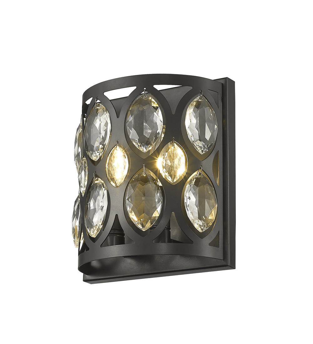 Dealey 2 Light Wall Sconce in Matte Black Finish