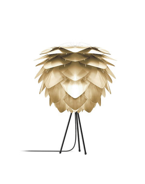 Silvia 31" H Table Lamp in Brass Foil Finish and Black Base