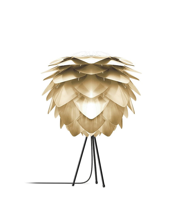 Silvia 31" H Table Lamp in Brass Foil Finish and Black Base
