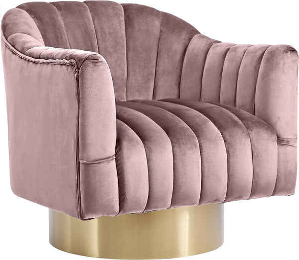 Noel Accent Chair In Pink Velvet