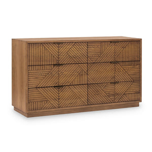 Santa Clara Solid Wood Dresser with Art Deco Carved Design