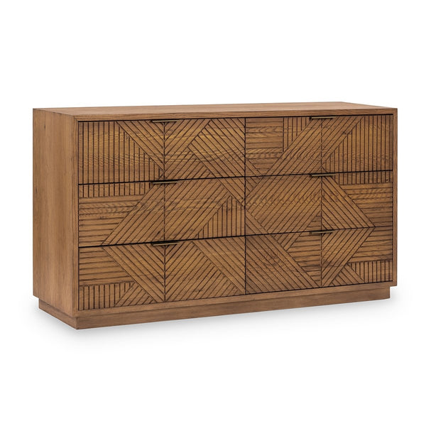 Santa Clara Solid Wood Dresser with Art Deco Carved Design