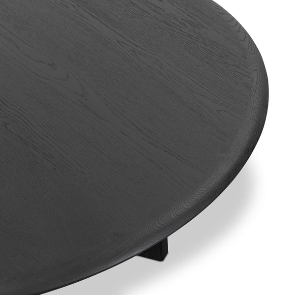 Rosenell Round Coffee Table - Black Oak Veneer
